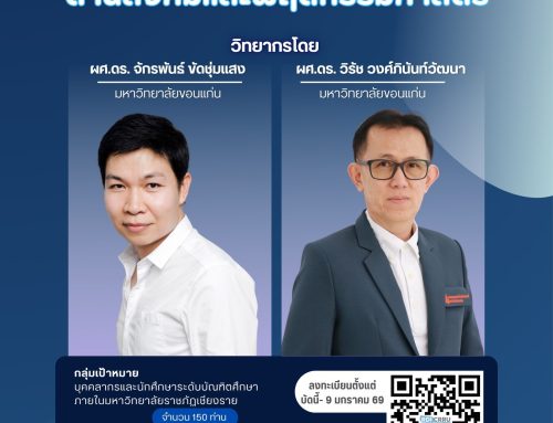 ขอเชิญชวนผู้สนใจเข้าร่วมอบรมเชิงปฏิบัติการ “จริยธรรมการวิจัยในมนุษย์ ด้านสังคมและพฤติกรรมศาสตร์”