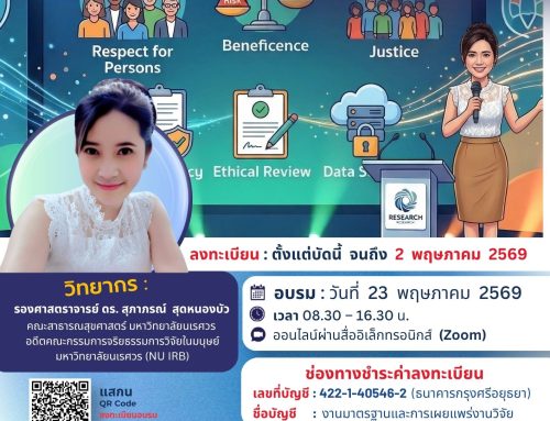 โครงการอบรม “จริยธรรมการวิจัยในมนุษย์ด้านสังคมศาสตร์และพฤติกรรมศาสตร์”